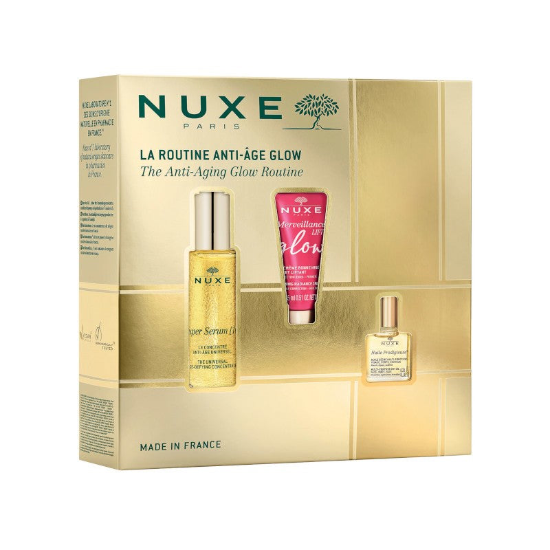 Nuxe Rutina Antiedad Glow: Super Serum [10] 30ml + Merveillance Lift Glow 15ml + Huile Prodigieuse 10ml-1