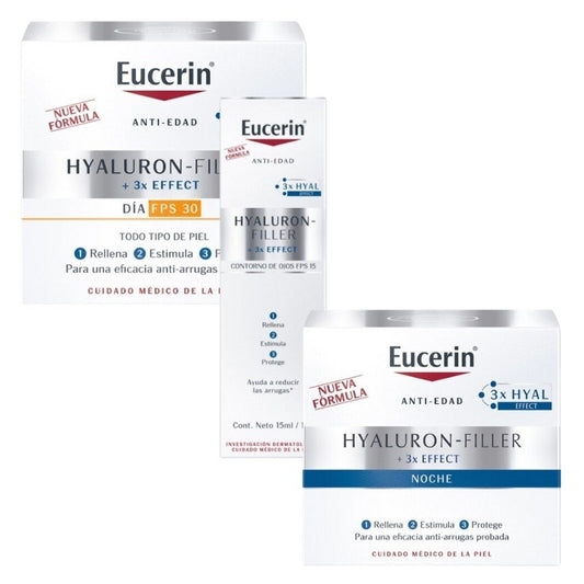 EUCERIN Pack Hyaluron-Filler Crema de Día + Crema de Noche + Contorno de Ojos-1
