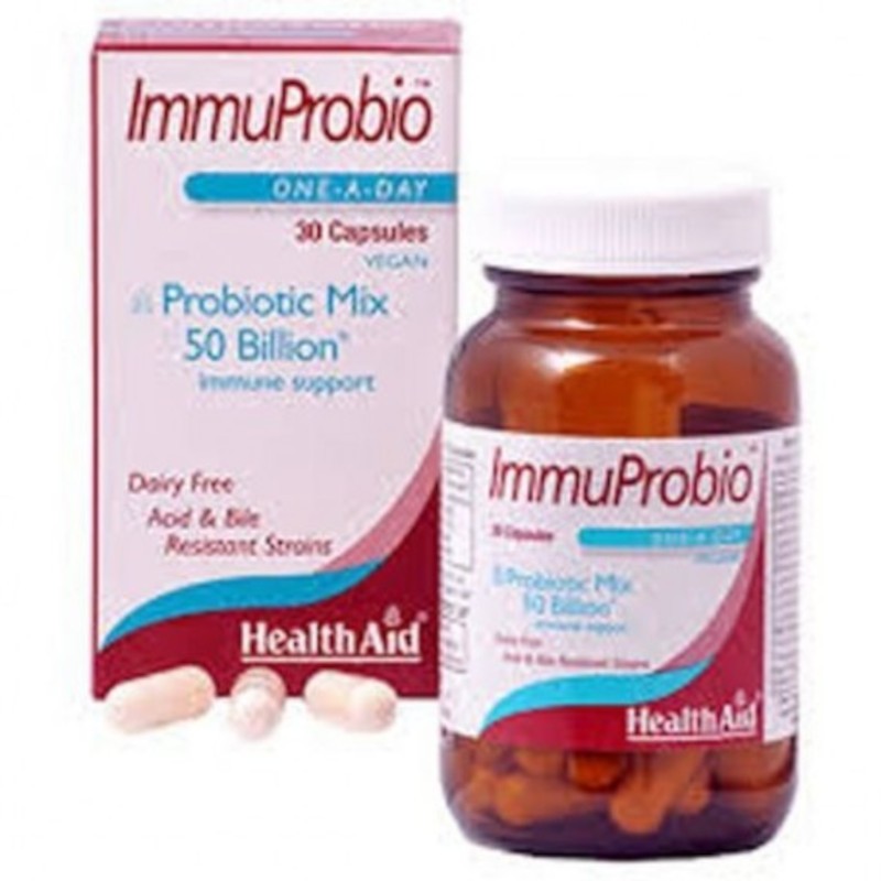 Health Aid ImmuProbio 50.000 millones 30 Cápsulas Vegetales-1