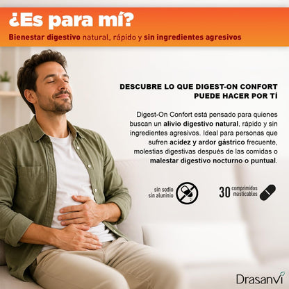Drasanvi Digest-On Confort 30 comprimidos masticables