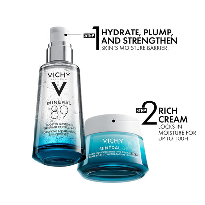 VICHY Minéral 89 Crema Potenciadora Hidratación 100h Rica 50ml