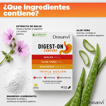 Drasanvi Digest-On Confort 30 comprimidos masticables