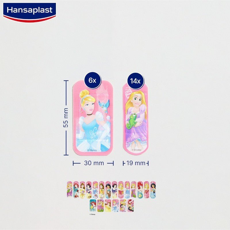 HANSAPLAST Tiritas Infantiles Princesas Disney + Mickey Mouse 20+20 apósitos-4