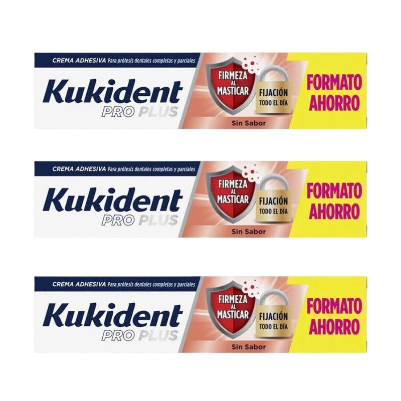 KUKIDENT Pro Plus La Mejor Fijación Triplo 3x60 g-1