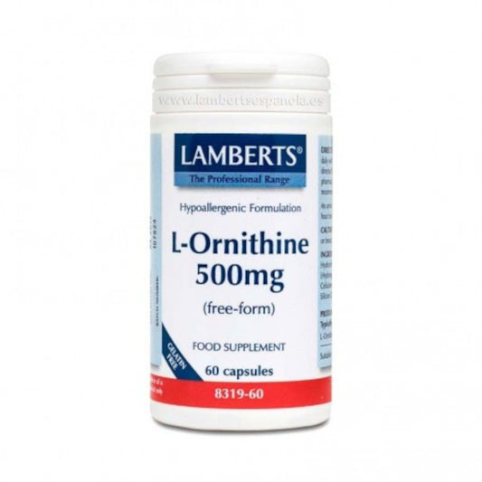 Lamberts L-Ornitina HCL 500 mg 60 Cápsulas-1