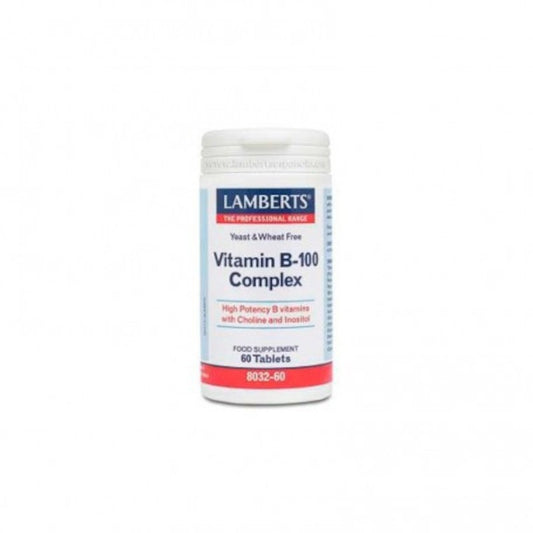 Complexe de vitamine B-100 de Lamberts, 60 gélules