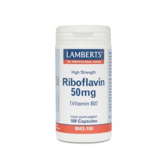Lamberts Vitamina B2 (Riboflavina) 50 mg 100 Cápsulas-1