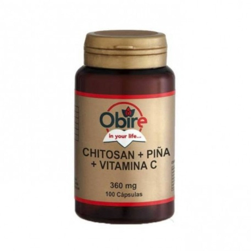 Obire Chitosán + Piña + Vitamina C 100 Cápsulas-1