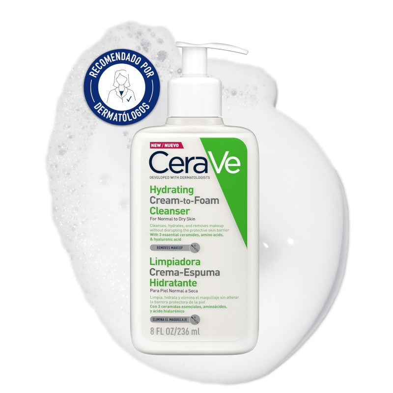 CERAVE Crema - Espuma Hidratante Limpiadora 236ml-1