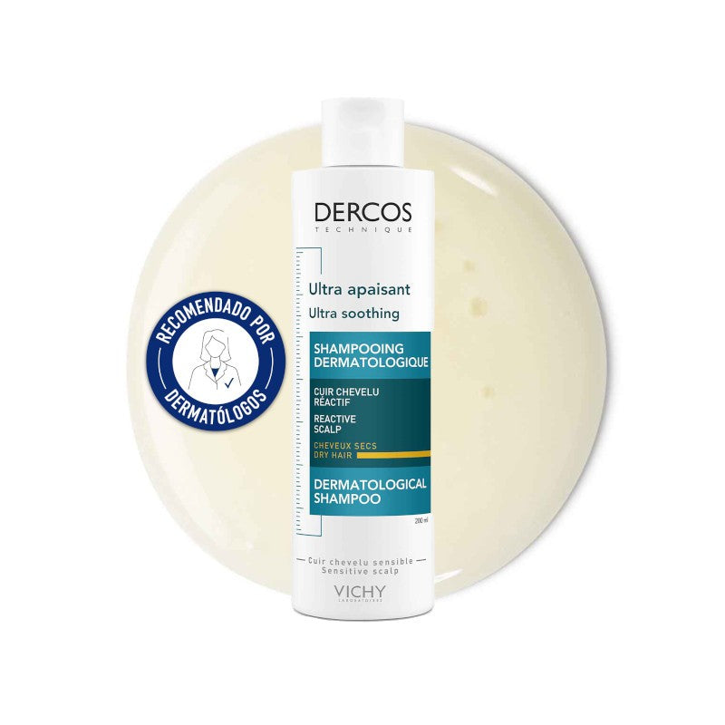 VICHY Dercos Champú Ultracalmante Cabello Seco 200ml-1