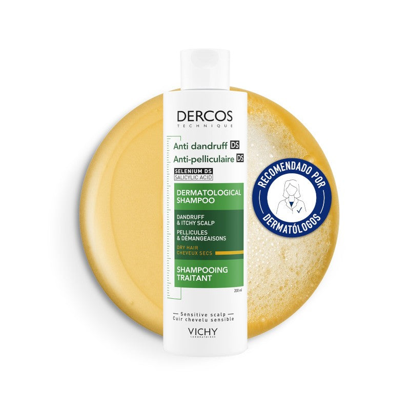 VICHY Dercos Champú Anticaspa Cabello Seco 200ml-1