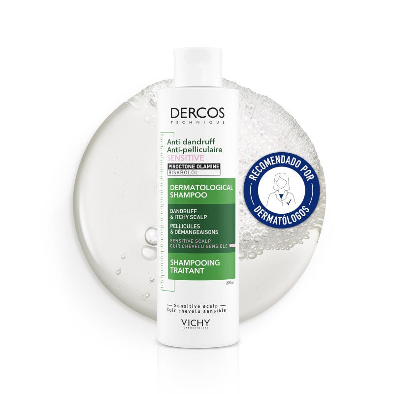 VICHY Dercos Champú Anticaspa Sensitive Duplo 2x200ml-2