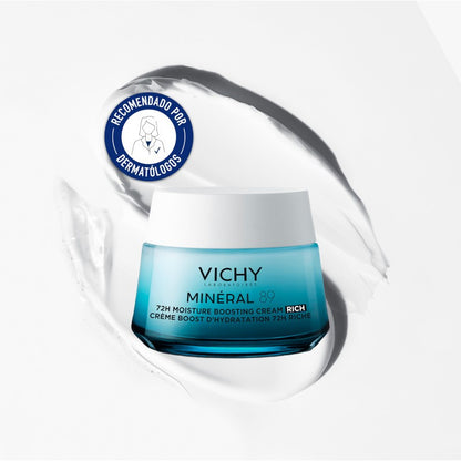 VICHY Minéral 89 Crema Potenciadora Hidratante 72H Rica 50ml-1