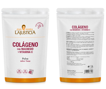ANA MARÍA LAJUSTICIA Collagen + Magnesium + Vit. C Strawberry Flavor 350g
