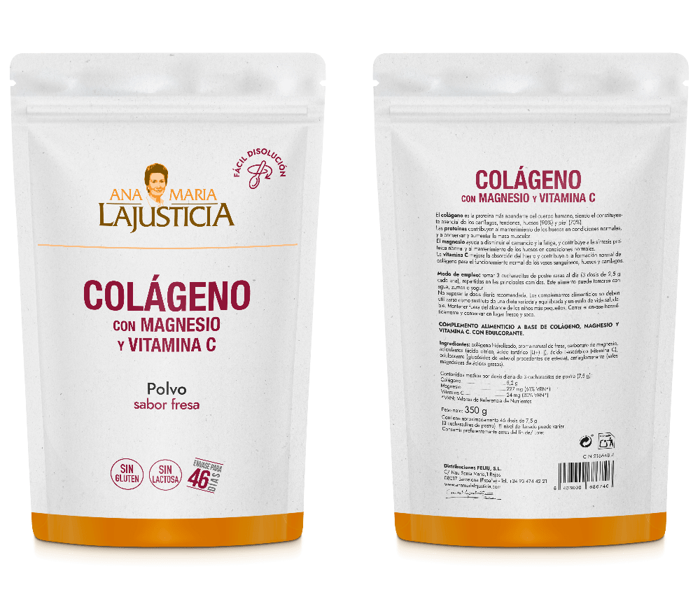Ana María Lajusticia Collagene + Magnesio + Vit. C Gusto Fragola 350g