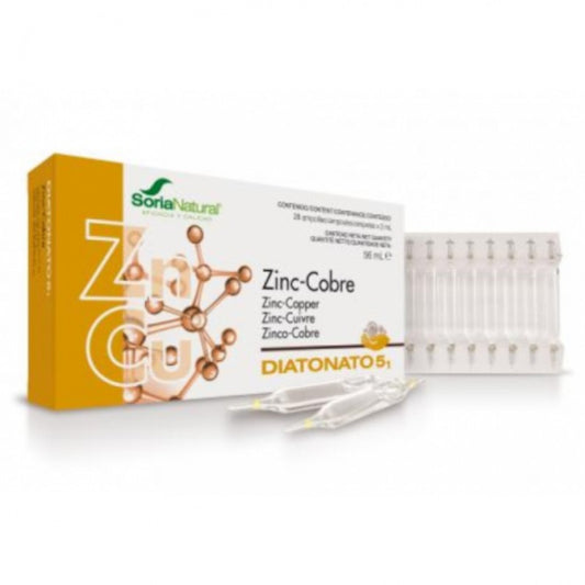 Soria Natural Diatonate 5/1 Zinc-Cuivre 28 Ampoules