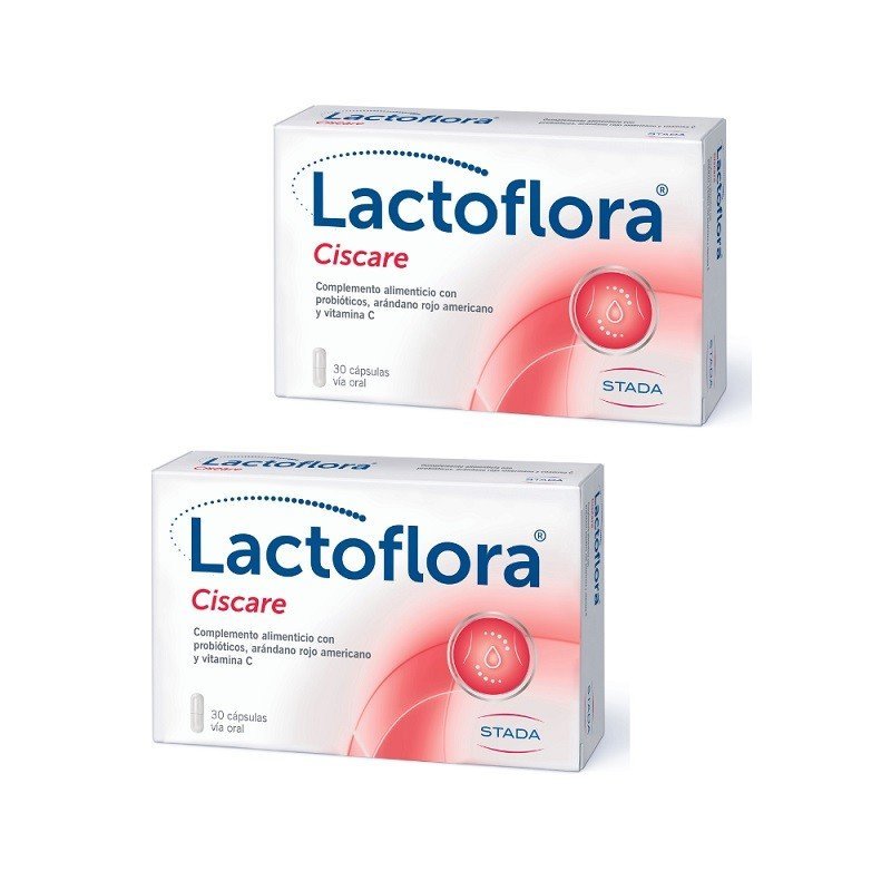 LACTOFLORA Ciscare Probiótico Arándano Rojo 2x30 caps【PACK AHORRO】-1