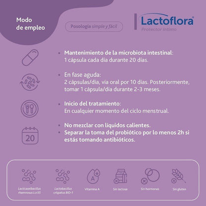LACTOFLORA Protector Íntimo 2x20 Caps【PACK AHORRO】-4