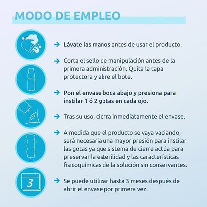 CARE+ Solución Oftálmica Hidratante 0,2% Ácido Hialurónico + Toallitas Oftálmicas-5