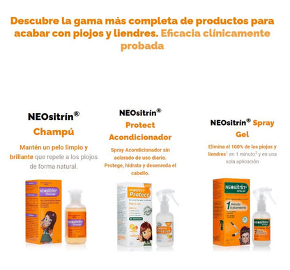 NEOSITRIN Protect Spray Acondicionador + Champú Antipiojos + Spray Gel Antipiojos-5