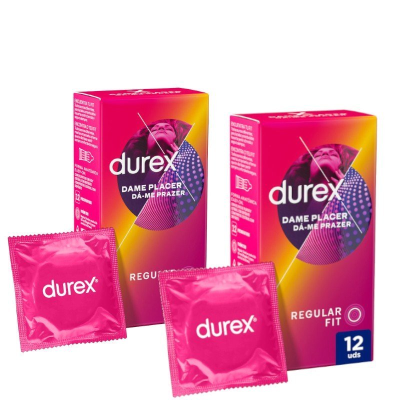 DUREX Preservativo Dame Placer con Puntos y Estrías Pack 2x12 unidades-2