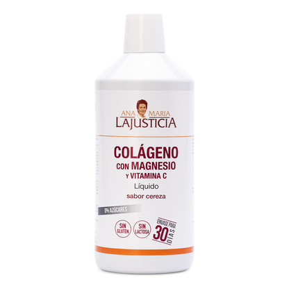 Ana María Lajusticia Kollagen mit Magnesium und Vitamin C Kirschgeschmack Flüssigkeit 1 L