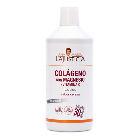 Ana María Lajusticia Colágeno con Magnesio y Vitamina C Líquido Sabor Cereza 1 L
