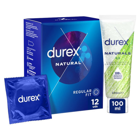 DUREX Pack Preservativo Natural 24uds + Lubricante Naturals H2O 100ml-1