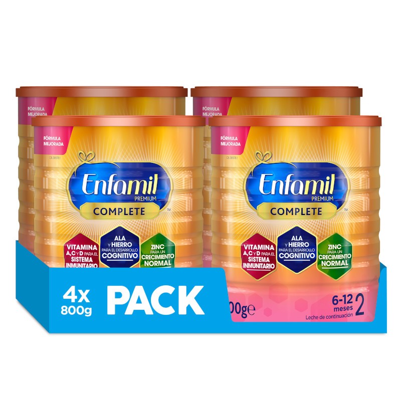 Enfamil 2 Pack 4x800gr Premium Complete Leche Infantil de Continuación-1