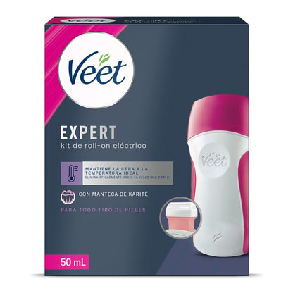 VEET Easy Wax Kit de Roll On Eléctrico Cera Tibia-1