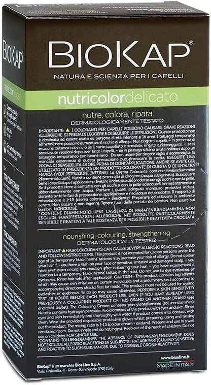Biokap Tinte Delicato 7.00 Rubio Medio Natural 140 ml-2