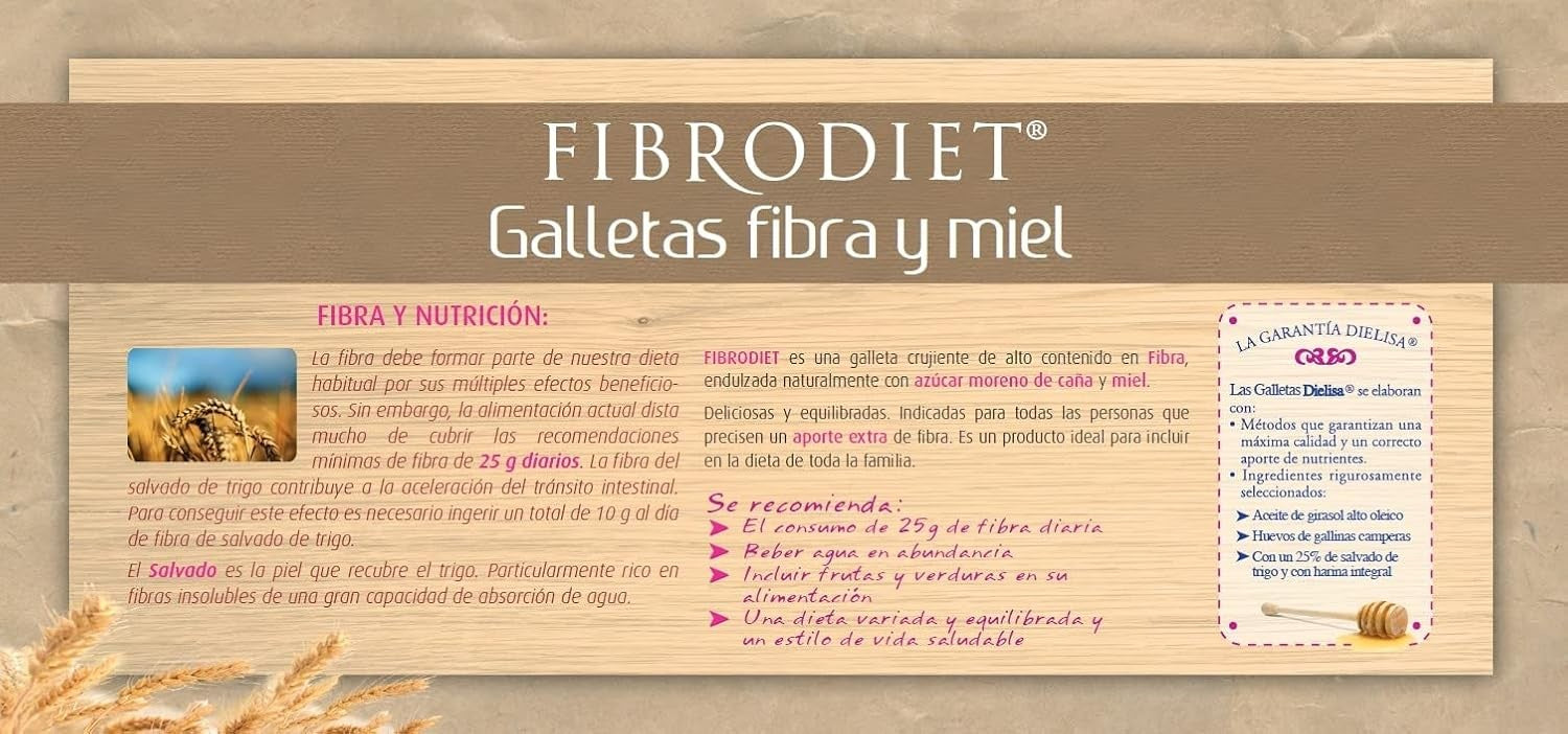 Dietisa Fibrodiet Galletas Fibra y Miel 1 kg-3
