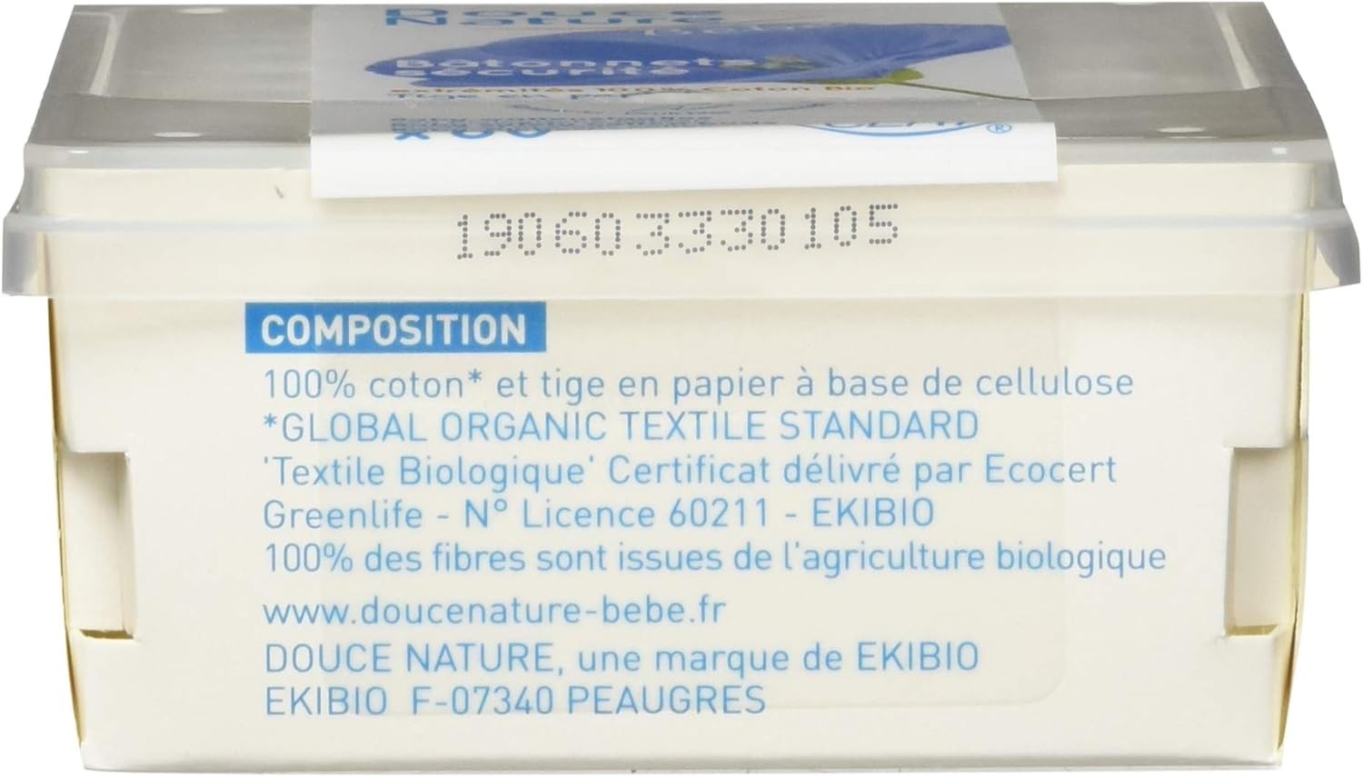 Douce Nature Bastoncillo Seguridad Bebé 60 Unidades-2