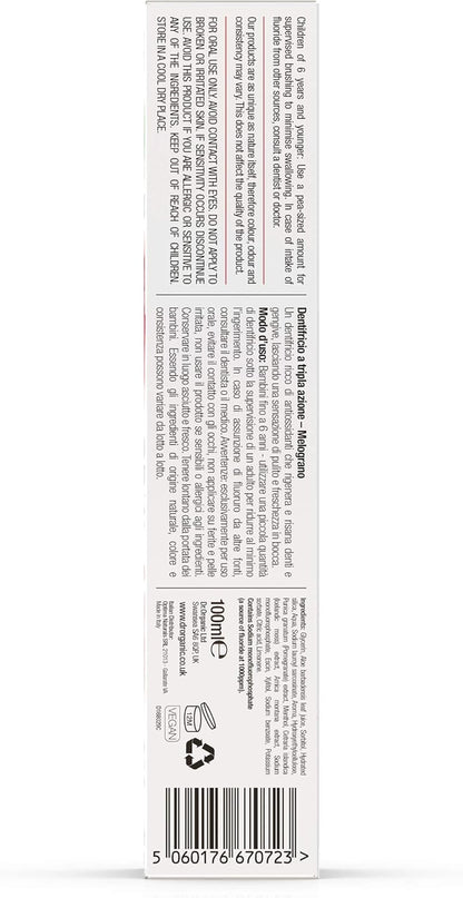 Dr. Organic Dentífrico Granada 100 ml-3