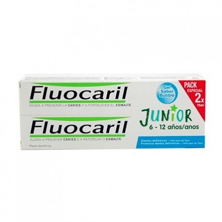 FLUOCARIL Junior Duplo Pasta Dentífrica sabor chicle 2x75ML-1