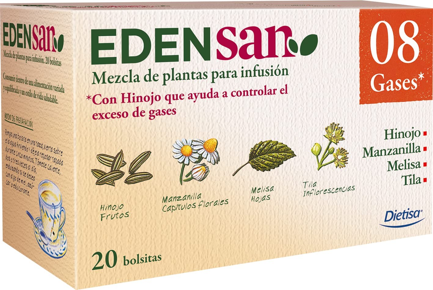 Edensan Infusión 08 Gases 20 Sobres-1