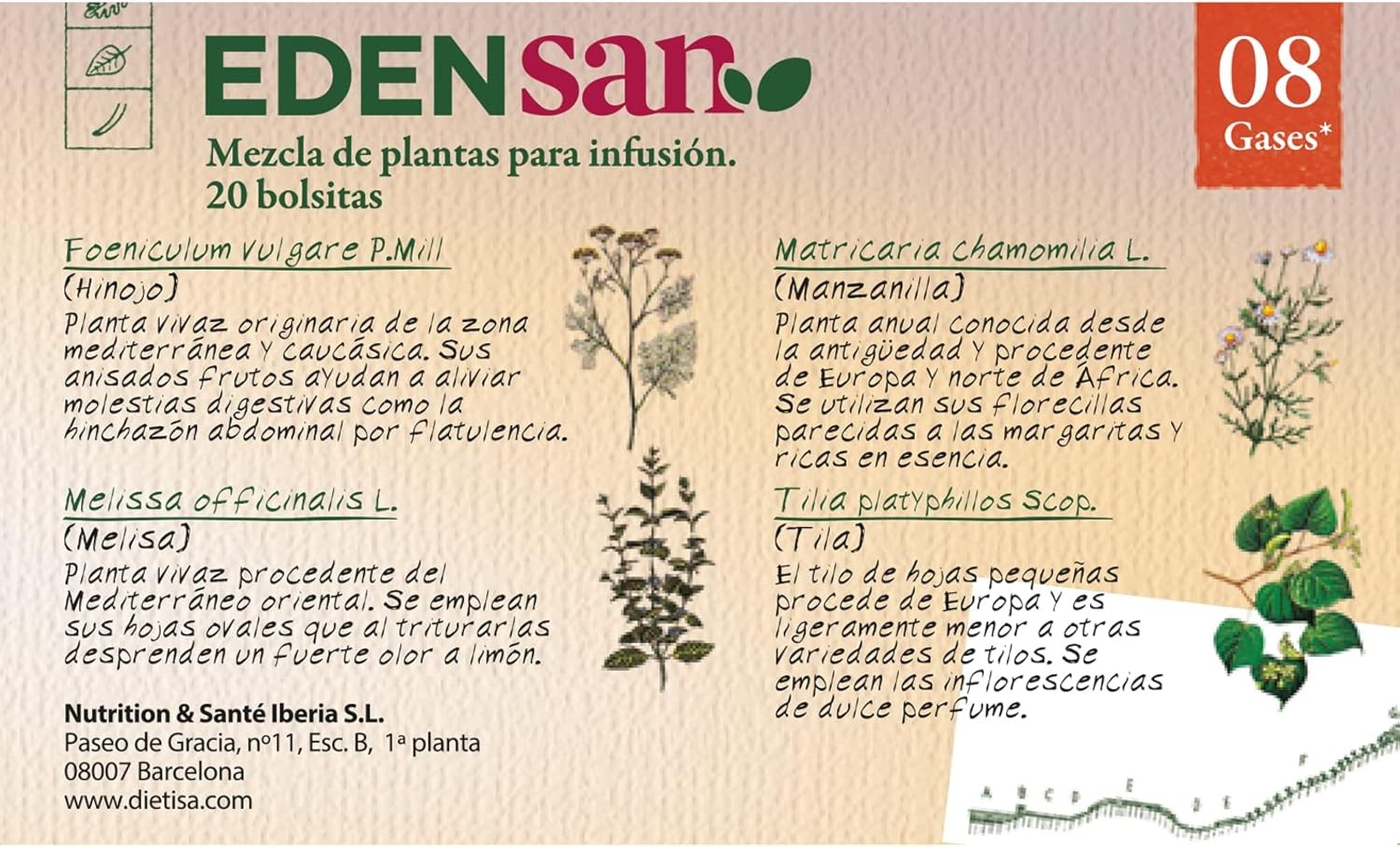 Edensan Infusión 08 Gases 20 Sobres-2