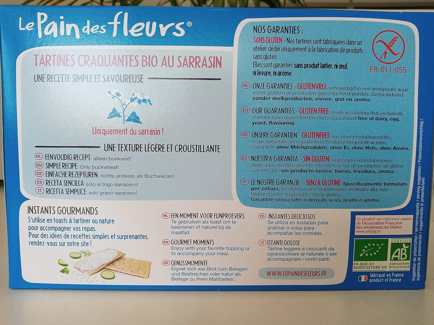 Le Pain Des Fleurs Cracker Sarraceno Sin Sal 300 g-3