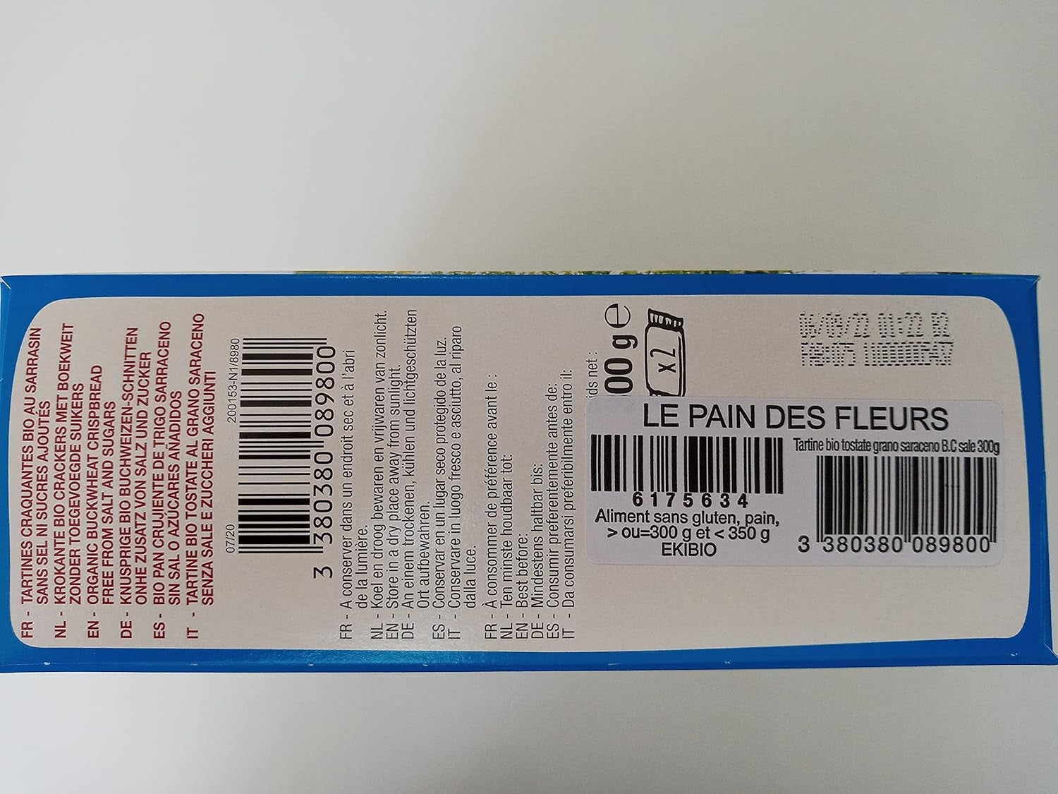 Le Pain Des Fleurs Cracker Sarraceno Sin Sal 300 g-6
