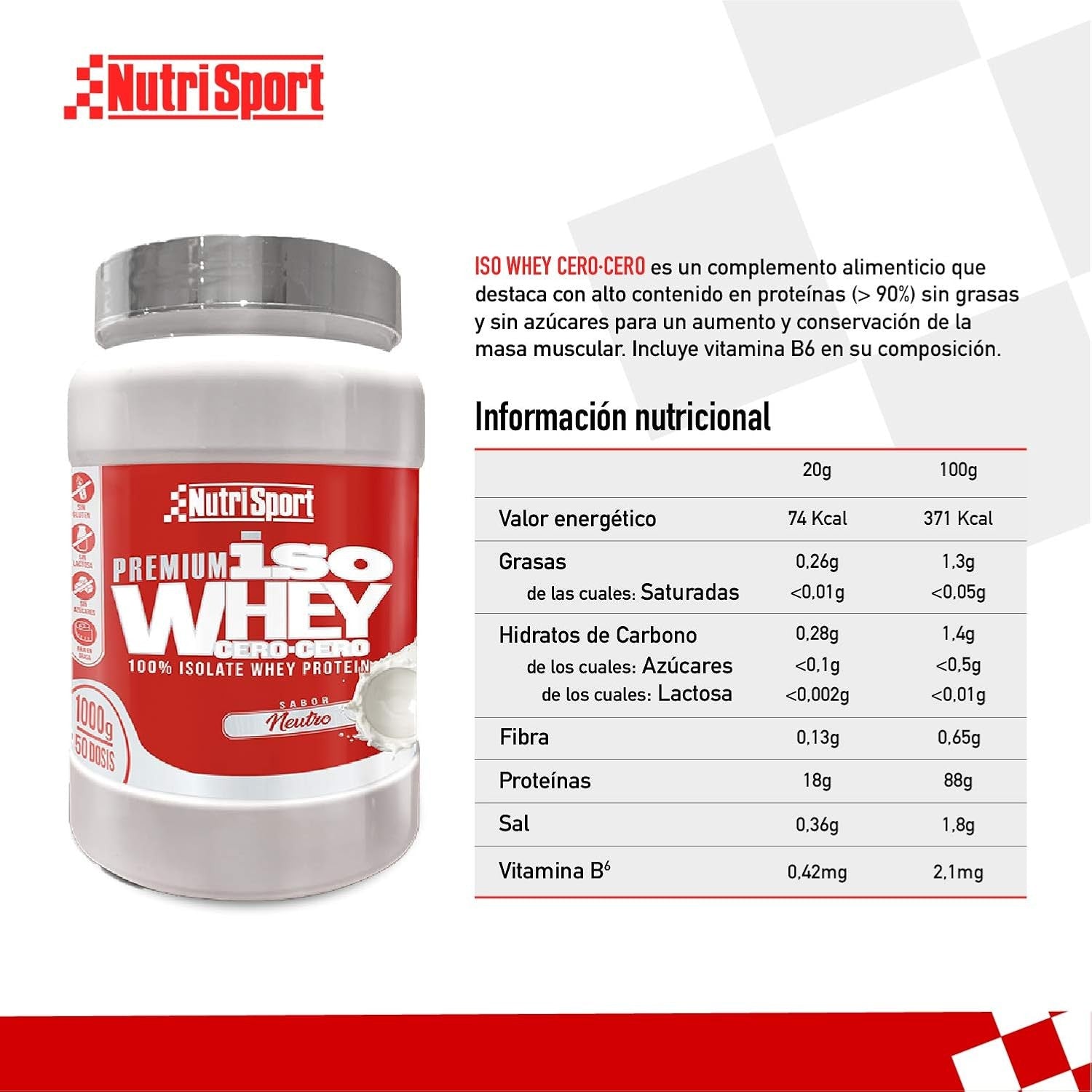 Nutrisport Iso Whey Cero-Cero Neutro 1 kg-3