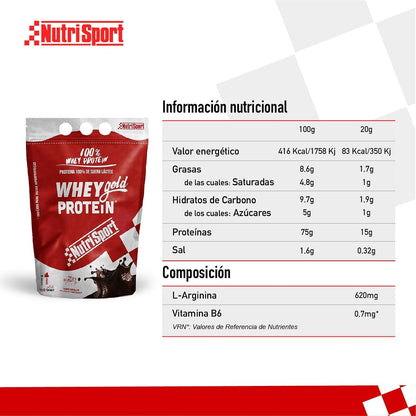Nutrisport Whey Gold Protein Chocolate 500 g-3
