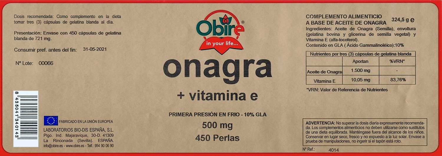 Obire Onagra 500 mg 450 Perlas-4