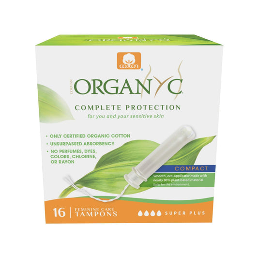 Organyc Tampón Super Plus Aplicador Compact 16 Unidades-1