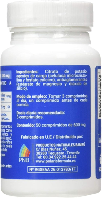 Polaris Citrato de Potasio 300 mg 50 Comprimidos-2