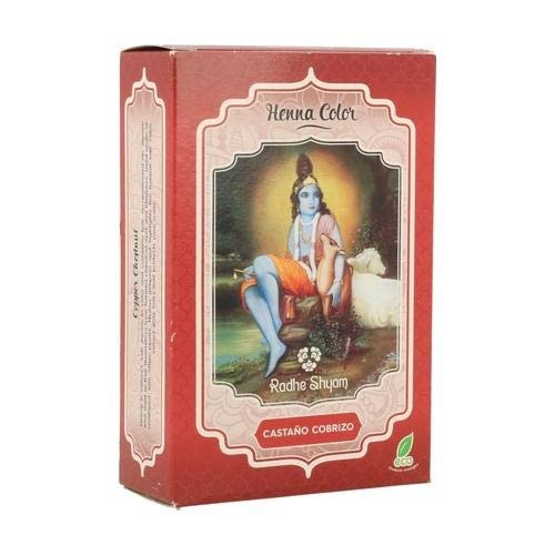 Radhe Shyam Henna Castaño Cobrizo Polvo 100 g-1