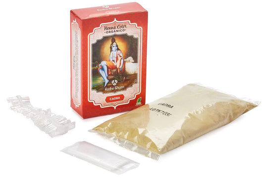 Radhe Shyam Henna Super Caoba Luminoso Polvo 100 g-1