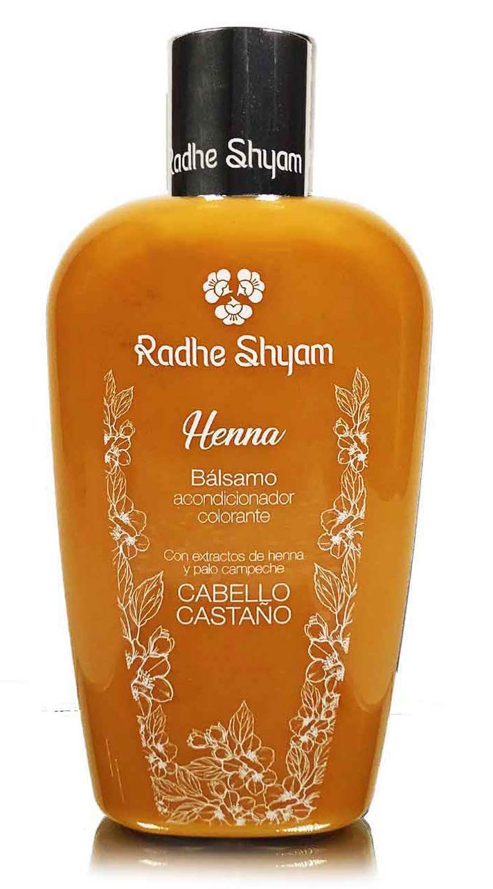 Radhe Shyam Bálsamo Henna Cabello Castaño 250 ml-1