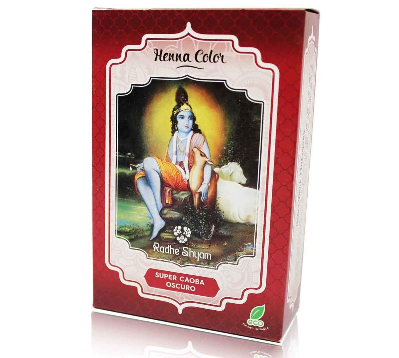 Radhe Shyam Henna Color Super Caoba Oscuro 100 g-1