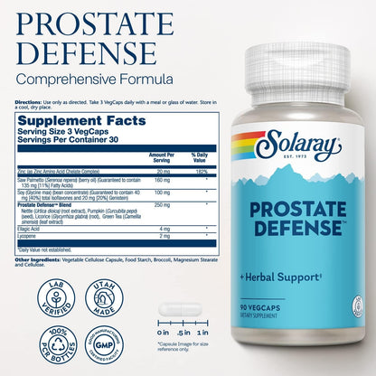 Solaray Prostate Defense 90 Cápsulas-2
