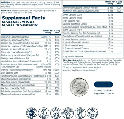 Solaray Liposomal Multivitamin Men's 60 Cápsulas-2